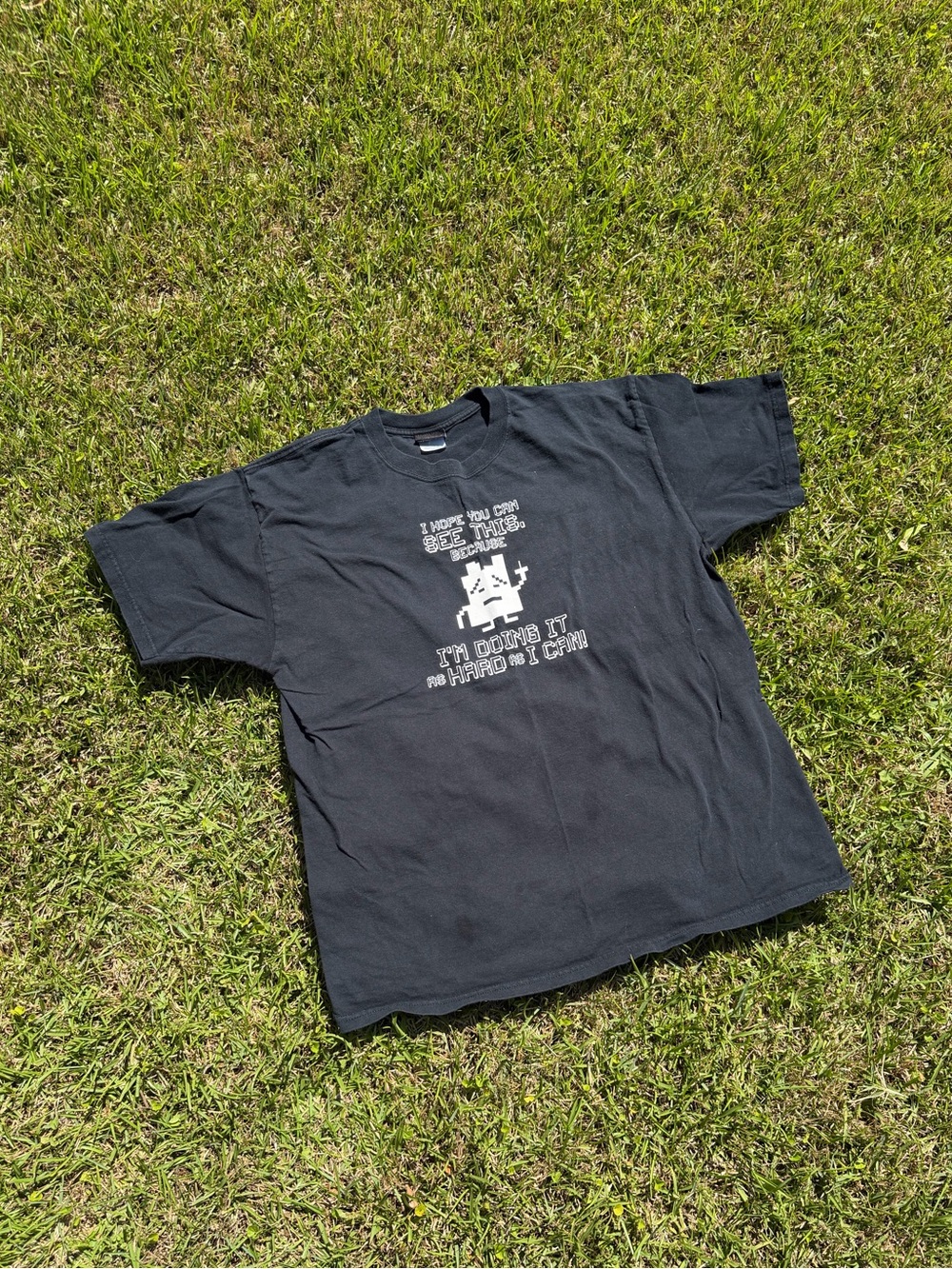Vintage Adult Swim / Aqua Teen (Mooninite) Black Short Sleeve Graphic Tee